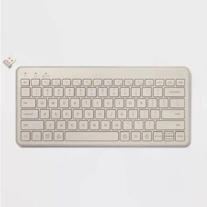 HeyDay Compact Wireless Keyboard Bluetooth 5.1 W/ Wireless USB Receiver